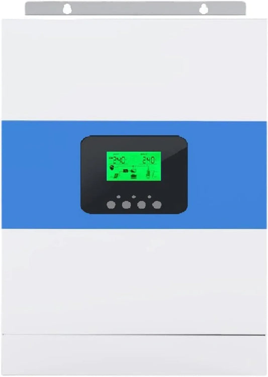 Spanningsomvormer, 230V, 3500 W/5500 W hybride omvormer op zonne-energie, off-grid omvormer met WiFi-module,3.5KW-24V, 100A