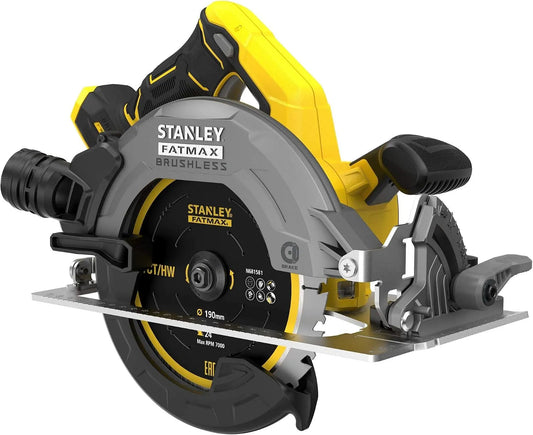 Sierra Circular BRUSHLESS V20 Li-Ion 18V Ø190mm, velocidad 5.000 rpm, freno eléctrónico, profundidad de corte 65mm