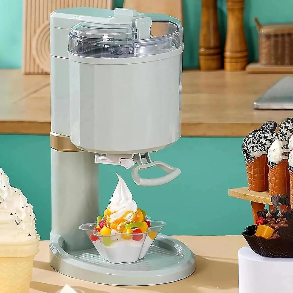 Zachte Ijs Machine met 1L, 10 Minuten en crème, Snelle 10 Minuten Dessert Maker