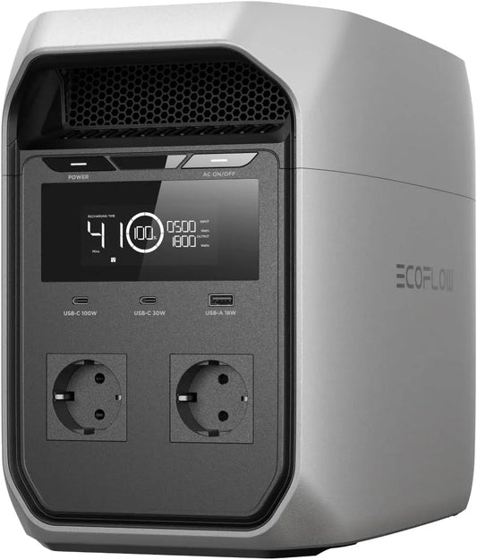 Draagbaar powerstation, LiFePO4-batterij, 1024 Wh, 1800 W, 3600 W, 100 W, 1 uur, USB