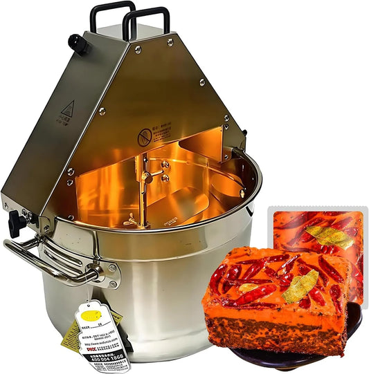 Automatische elektrische mengkom voor soep- en hotpot-bases met 50 W, 25 W, 10L, 13L, 220 V, 110V, 42 cm en 41 cm