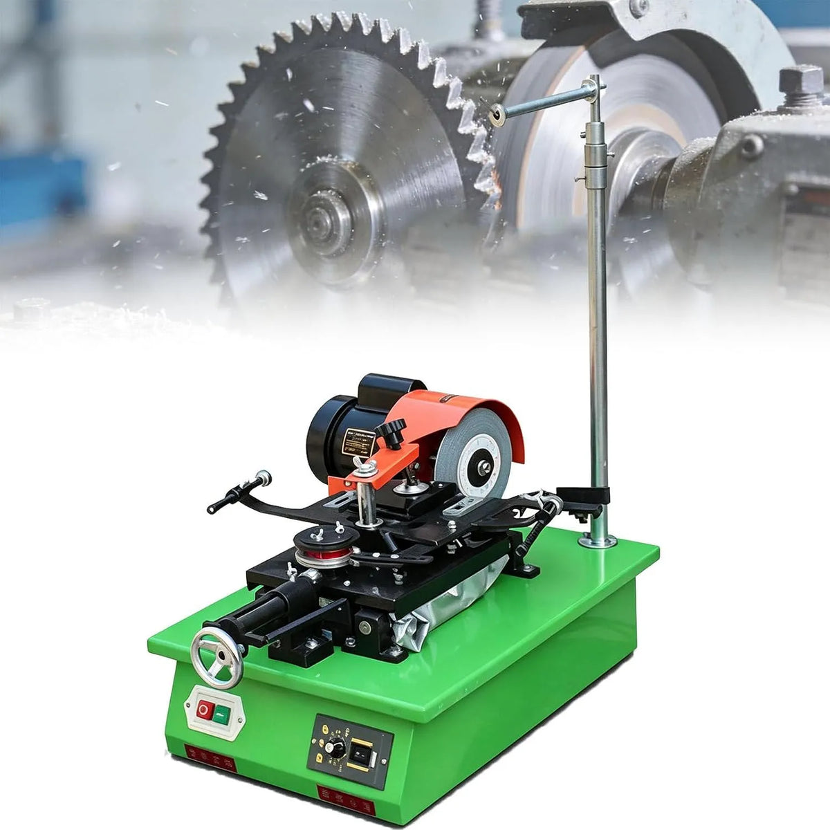 Haakse slijper met 650 x 480 x 390 mm, 250 W, 20 W, 220 V, 50-60 Hz, 2-10 mm, 15-50 mm en 2-25 mm