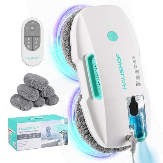 Raamreinigingsrobot met 3800Pa, 40 x 60 cm, 1 x 5M, 100 ml, 25 minuten, 3 uur, afstandsbediening en waterreservoir