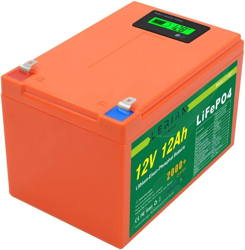 LiFePO4 Accu LiFePO4 met 12 Ah, boot, lithium-ijzerfosfaatbatterij voor camping en zonne-caravan