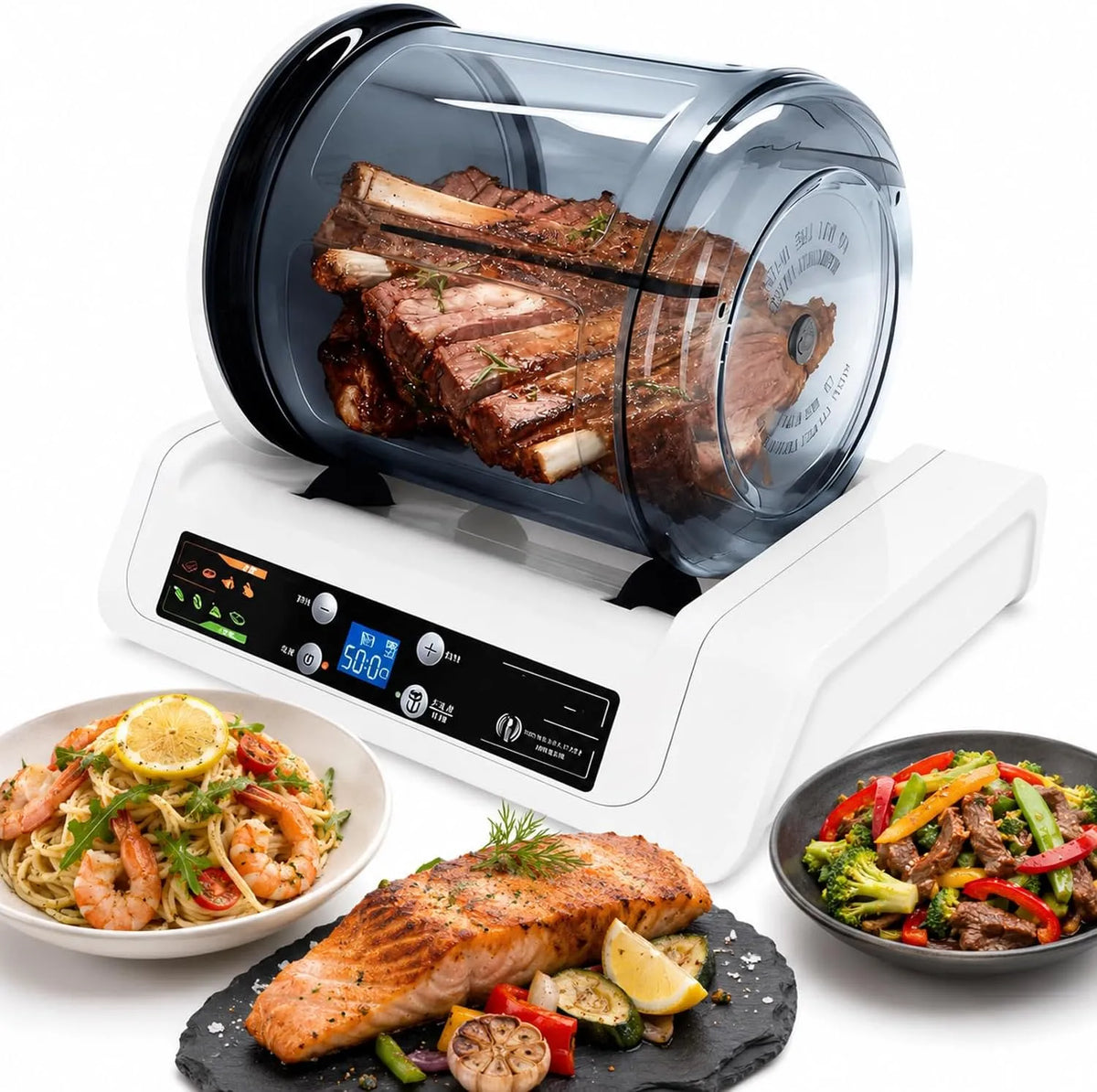 Machine, 4 W, met timer en touch-bediening, commerciële vacuüm-marineermachine, 5 liter, Elektrische marineermachine voor vlees