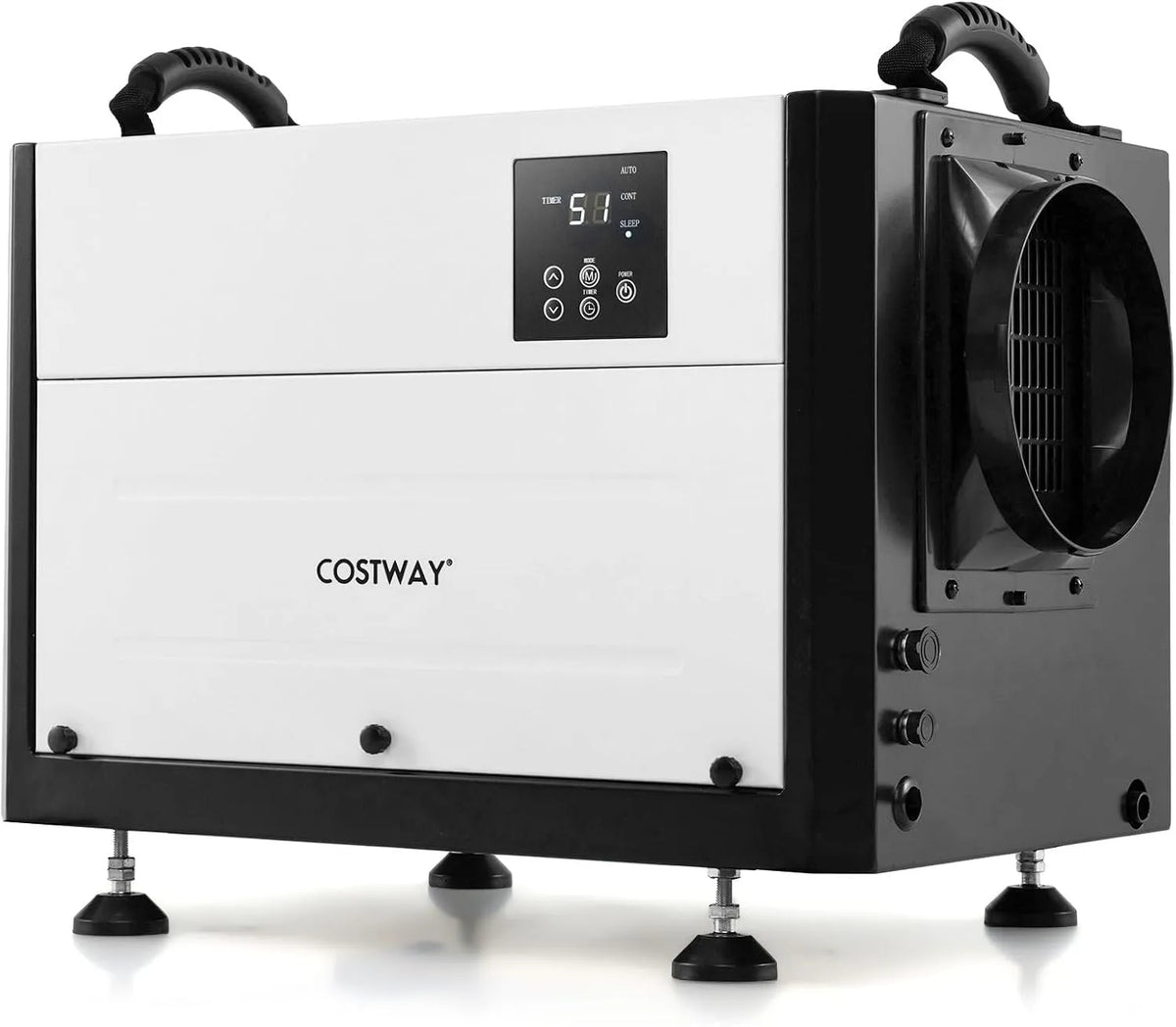 Luchtontvochtiger, COSTWAY, 3 modi, timer, 20-58 l/dag, hangend en vrijstaand, magazijn wit, 2-in-1
