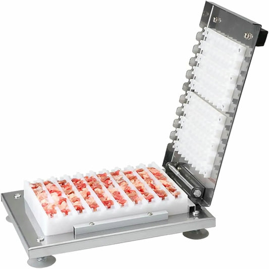 Machine met Compatibel Met Bamboe/ijzeren Spiesjes Tot 35 Cm, Fruit, 100 Spiesjes In 5 Minuten, Roestvrijstalen Kebabgereedschap Voor Vlees