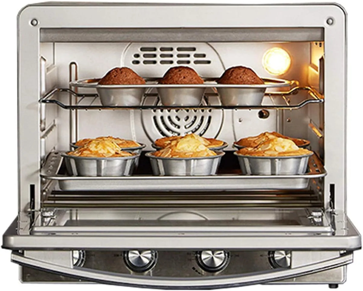 Inbouwoven, RVS Nuttig, Rating Emaille Interieur Premium Convectie Halogeen, Oven Fornuis Ingebouwde Elektrische Enkele Oven, - RVS Nuttig