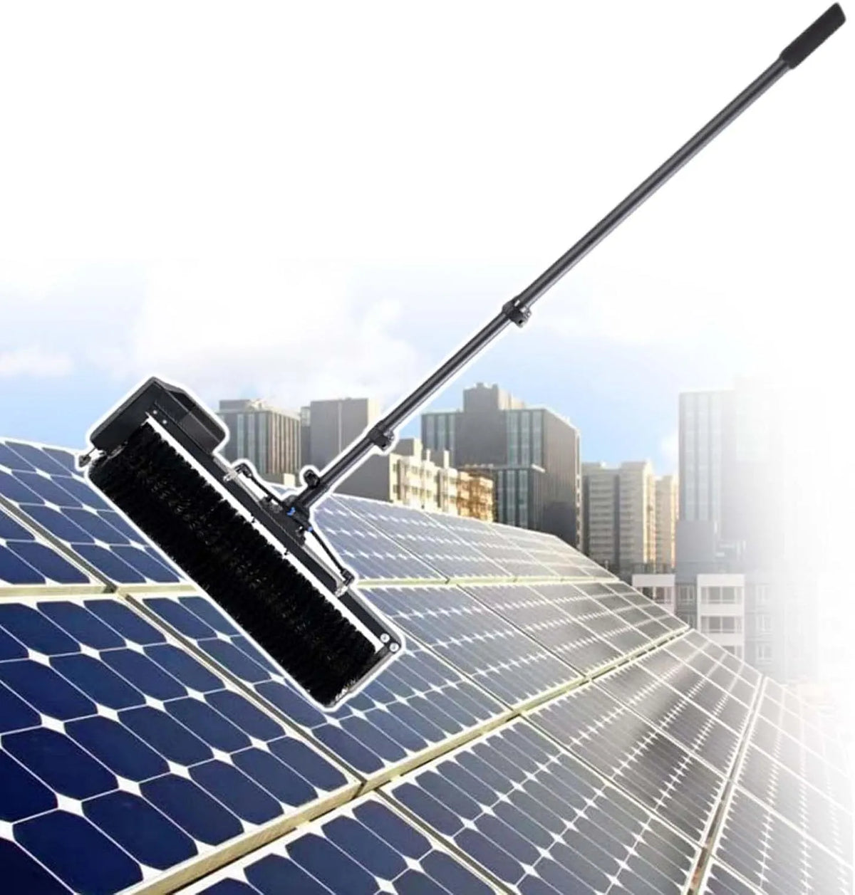 Machine met Voor Automatische Reiniging Van Zonnepanelen,7.5m, Met Waterafleider, Reinigingsbreedte: 60 Cm, Automatische Reinigingsmachine