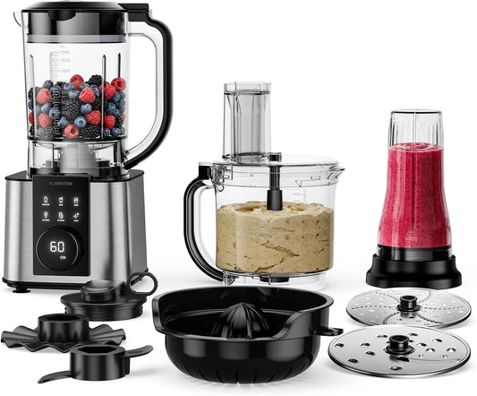 Keukenmachine, 10 snelheden, 1200 W multifunctionele keukenmachine, 2-liter kom, 1,75-liter mixer