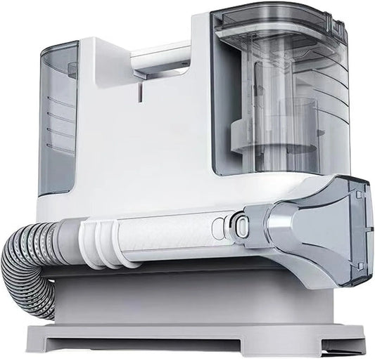 Machine, Tapijtreinigingsmachine, borstelen en zuigen, dubbele watertanks voor effectieve reiniging van banken, gordijnen, tapijten en matrassen, 9kpa