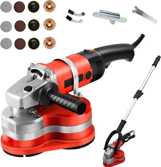 Machine met 3,94 inch, 7,9 inch en 6 snelheden, 3-kops vloerpolijstmachine met verlengstuk
