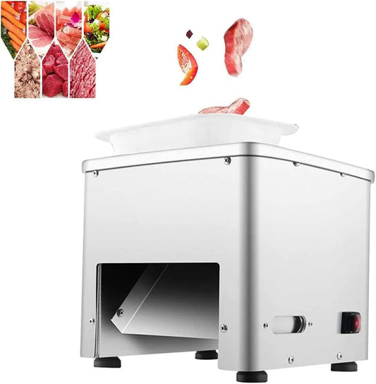Machine, Roestvrijstalen Versnipperaar, Commerciële Snijmachine, Roestvrijstalen Kip, Vis, Rundvlees, Vlees En Groente Snijmachine, 15-Inch