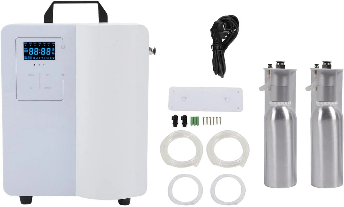 Scent Air Machine, Bluetooth, Dual 500ML etherische olieflessen, compatibel met grote ventilatiesystemen