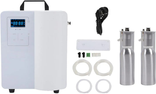Scent Air Machine, Bluetooth, Dual 500ML etherische olieflessen, compatibel met grote ventilatiesystemen