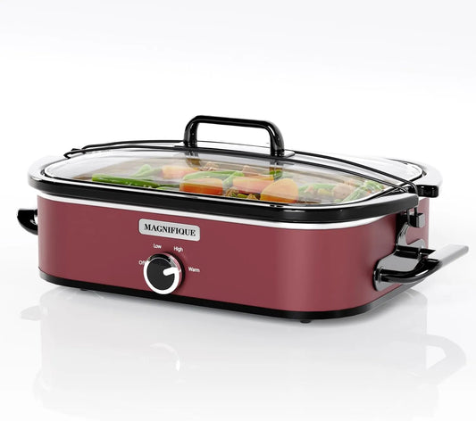 Slowcooker, vaatwasmachinebestendig kruis, rood, keuken klein apparaat voor familiediners