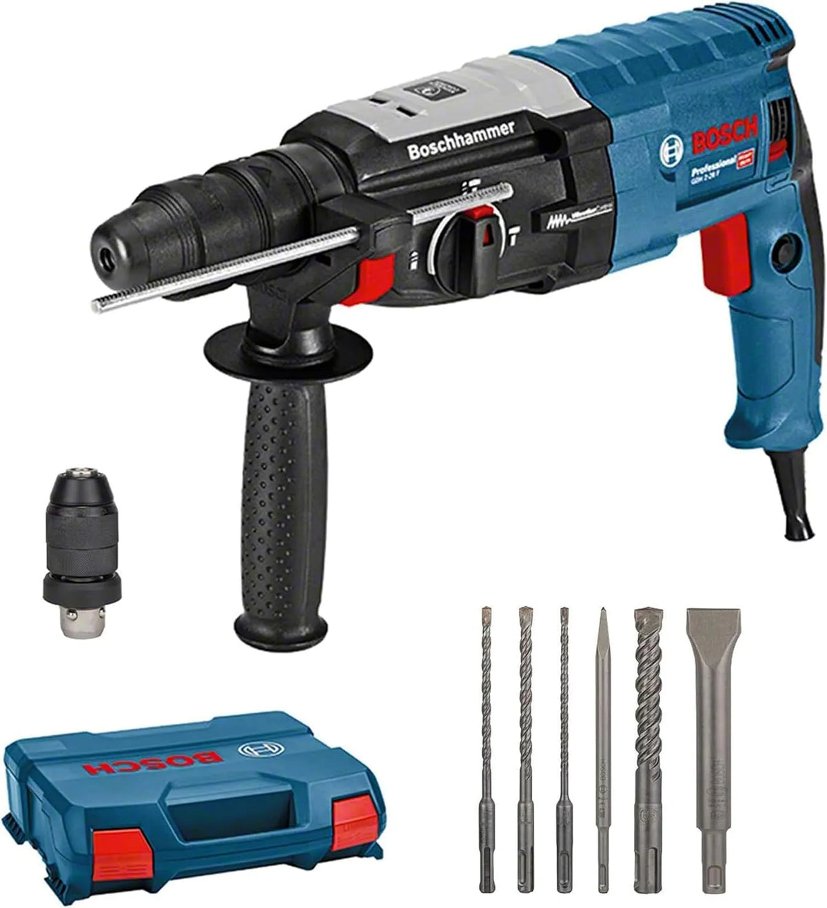 Bosch Professional Boormachine met incl. 6-delige boren- en beitelset, in L-Case, boor-Ø beton max: 28 mm, SDS plus en Amazon Exclusive Set