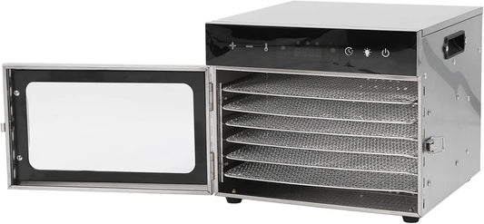 Droger, Fdit Voedseldroger, Temperatuurregeling 70-190°F, geluidsarm werking. EU-stekker 220V, voor Jerky Vlees, Fruit, Hondensnoepjes