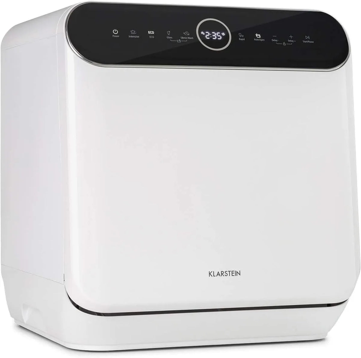 Machine, 58 dB, 6 programma's, 125 kWh/jaar, 2 couverts, 360 ° wash, touch control, waterverbruik: 6 liter, mini tafelafwasmachine, EEK A
