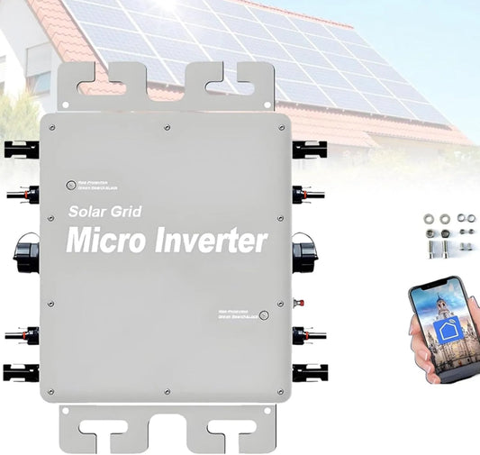 Spanningsomvormer, Netgekoppelde micro- IP67-waterdicht, Netgekoppelde micro-omvormer voor zonne-energie 1600 W-2800 W, wifi-monitoring via mobiele
