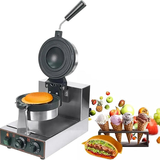 Kookplaat, instelbare temperatuur van 50 tot 300 °C, UFO elektrische hamburgermachine, dubbelzijdige verwarming, Commerciële
