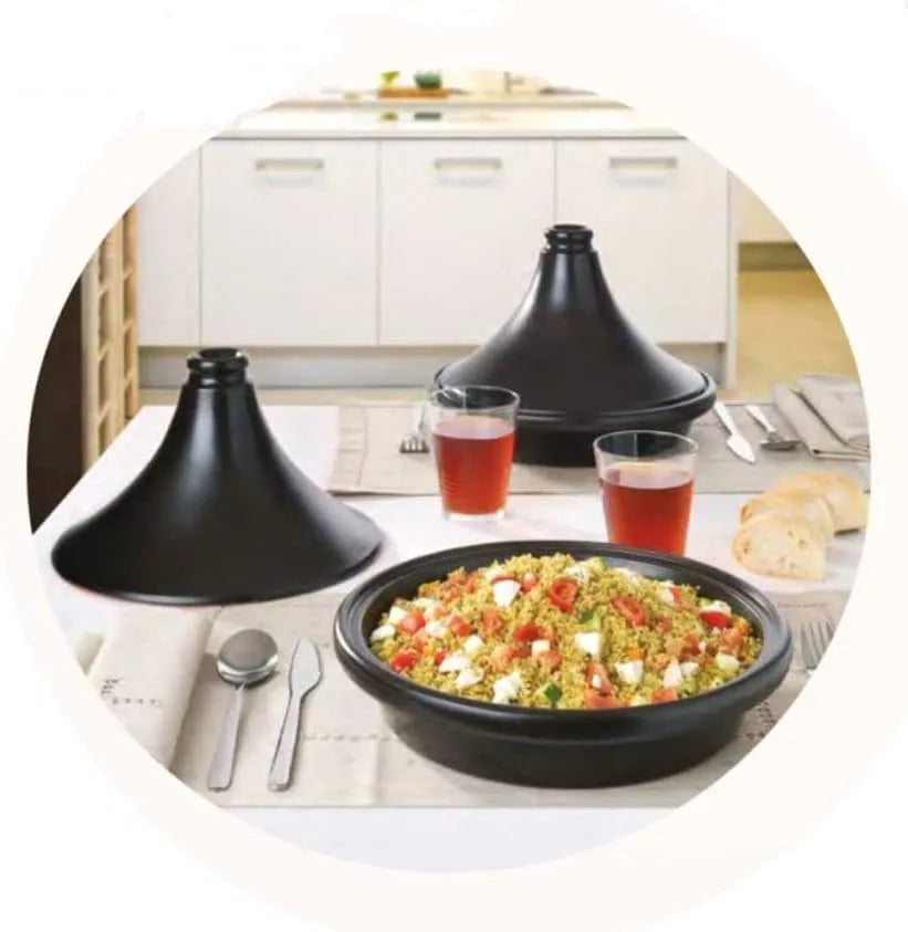 Tajine, 6-8 personen, D 32 cm, 8 uur, Tajine voor het gezin, kleur: zwart
