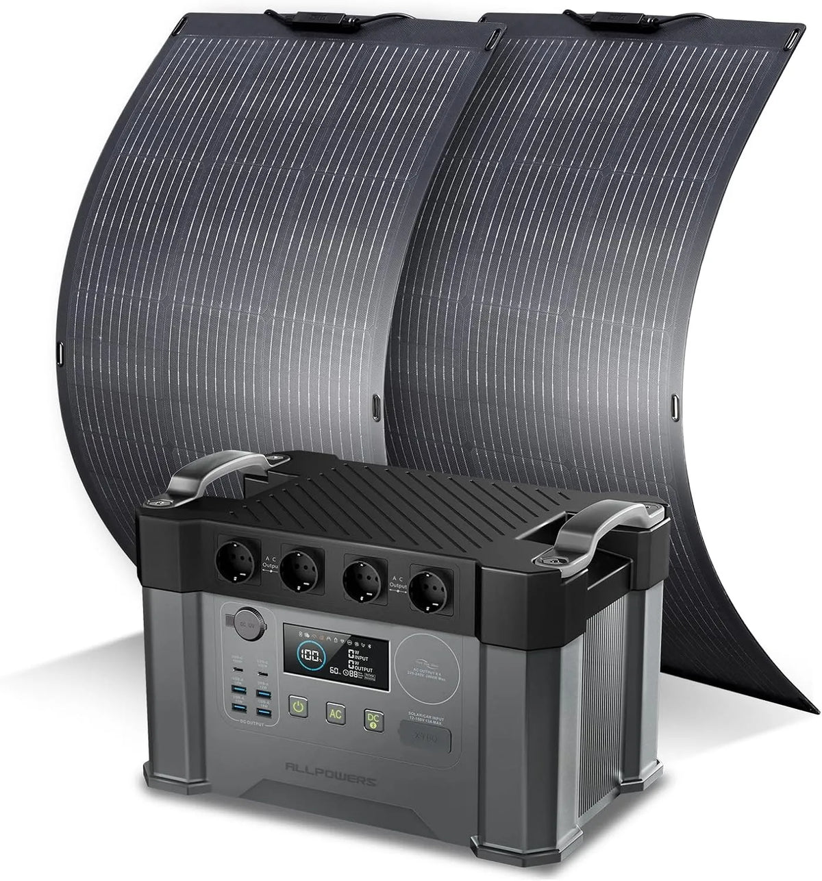 Draagbaar powerstation, S2000, 1451 Wh, 2400 W, 4000 W, 2 x 100 W