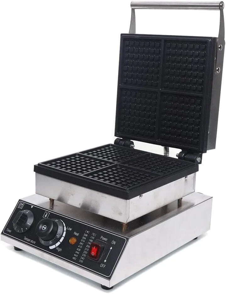 Machine met 1750 W, timer, regelbare thermostaat, RVS en aluminium