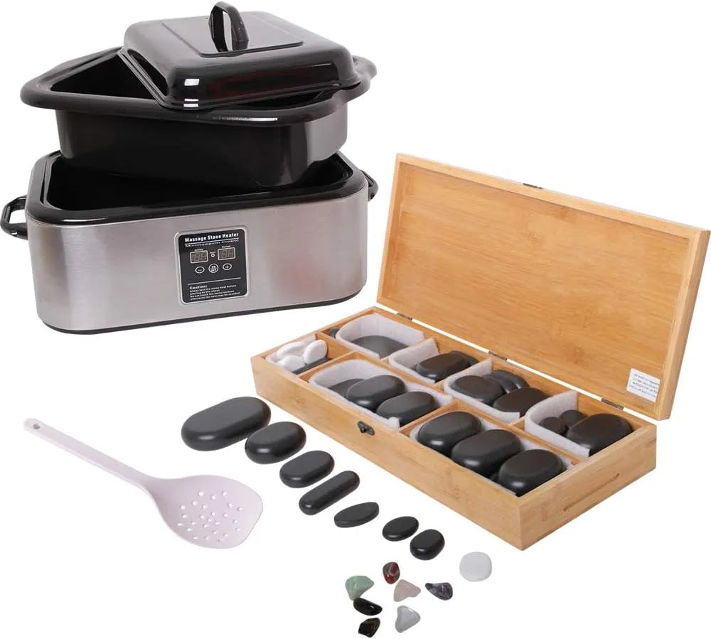 Hotstoneverwarmer met voor professioneel gebruik, Hot Stone Set grote verwarmer ca.