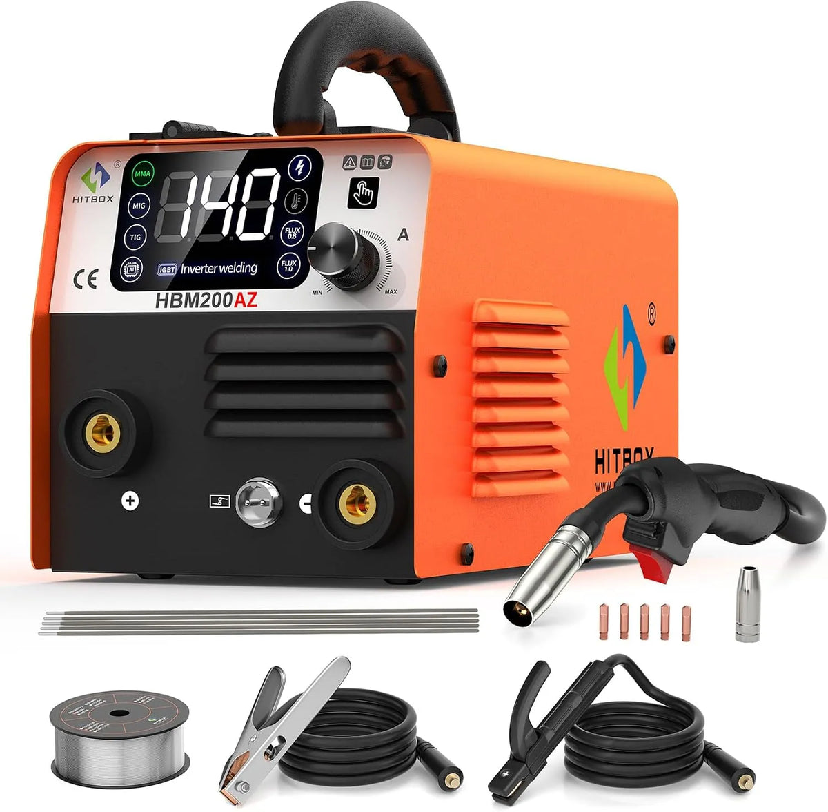Lasapparaat, HBM200, MIG, 140A, 3-in-1, synergische besturing