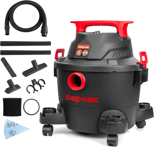 Nat- en droogzuiger, HP, slang met een diameter van 3,5 cm x 1,8 m, kabel van 3 m, Shop-Vac Nat- en droogzuiger, garage, werkplaats, 1,4 l