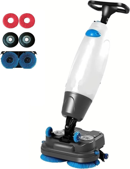 18 Inch, 18 Inch CommerciëLe Vloerschrobmachine, 360° Draaibare Kop, Reinigingscapaciteit 1200 M2/Uur wit, Handbediende