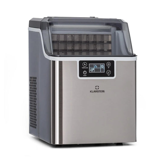 Machine, zelfreinigend met 3,2 l ijsblokjeshouder, gastro, compact formaat, camping, snelle mini-ijsblokjesmachine, professionele ijsmachine