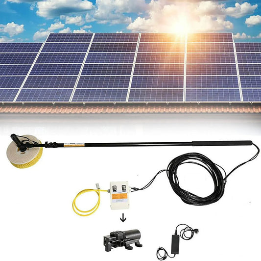 Reiniger, 3,5/5,5/7,5 m pv-modulereiniger, 5,5 m, elke telescopische lengte, tot 7,5 m, elektrische pv-paneelreiniger, 3