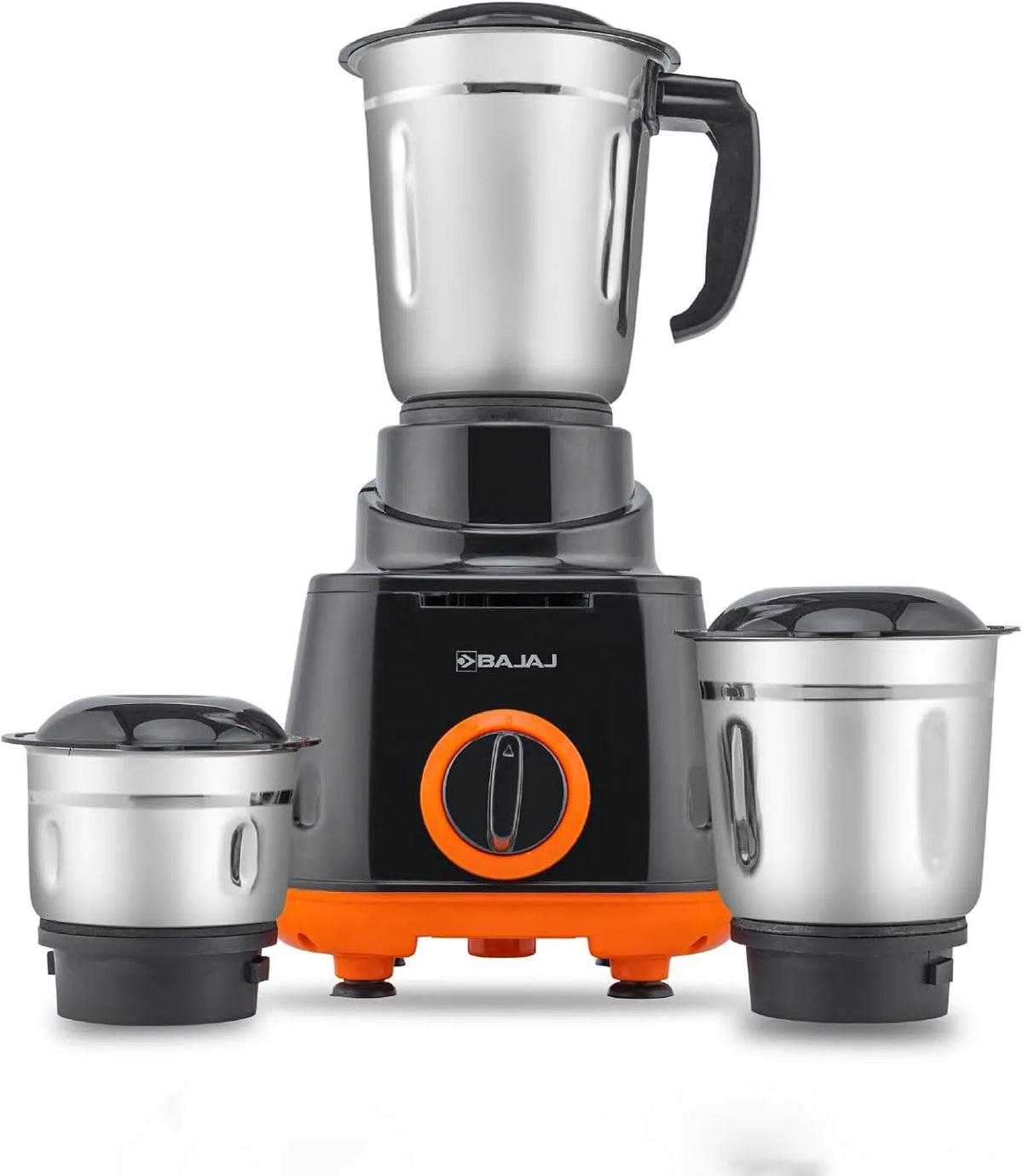 Bajaj Rex 500 Watt Mixer Grinder met 3 Potten met 500 W, 1,2 L, 0,8 L, 0,3 L en RVS